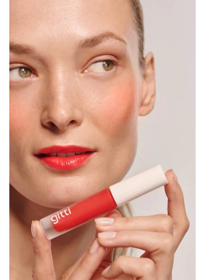 gitti Lip Glaze no.02 Lush Red 4.5ml - Image 2